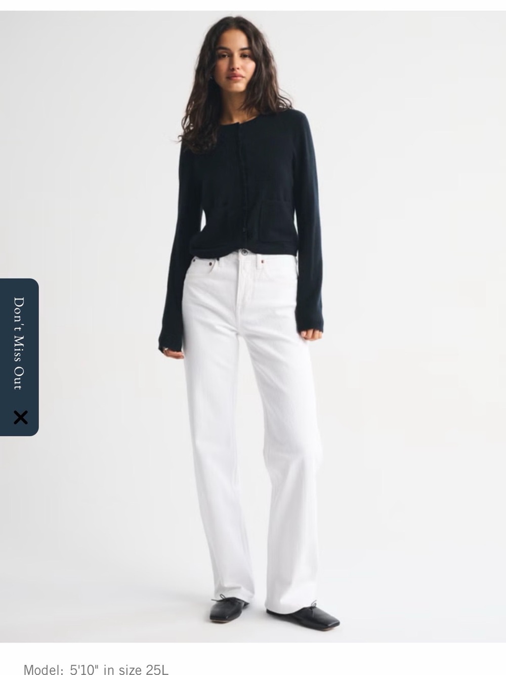 Abercrombie High-Rise 90s Relaxed Jeans in White